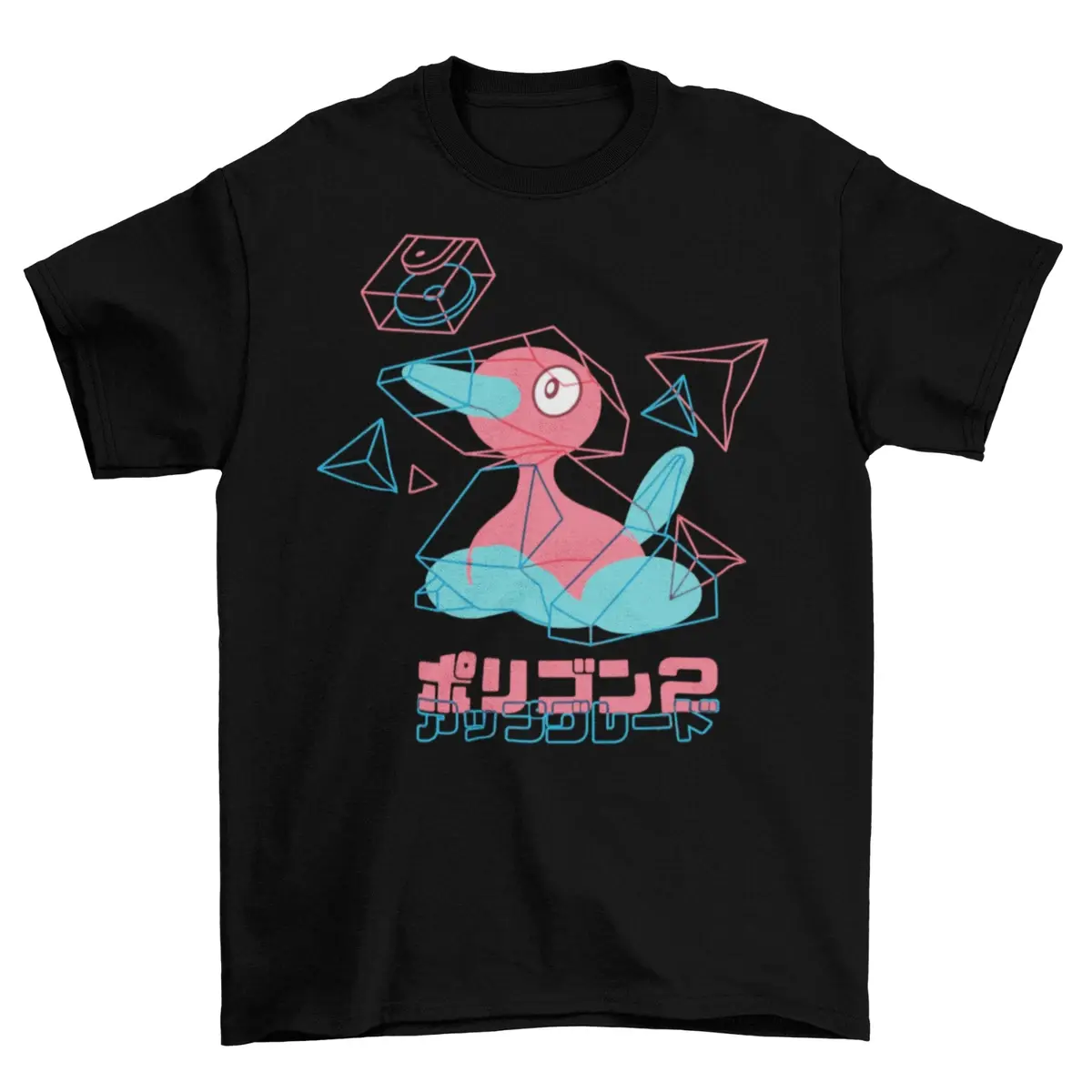 Porygon 2 Japan T-Shirt Unisex Mens Adult Cotton TV 3D Gameboy New Casual Fabric