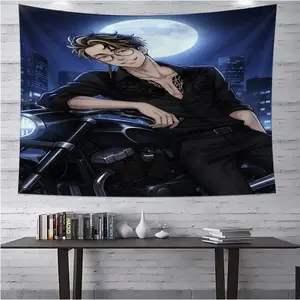 Takashi Mitsuya-3 Hanging Banner for Home Decor, University Dorm Bedroom Living Room Wall Decoration, Multi-Purpose Party Decorations