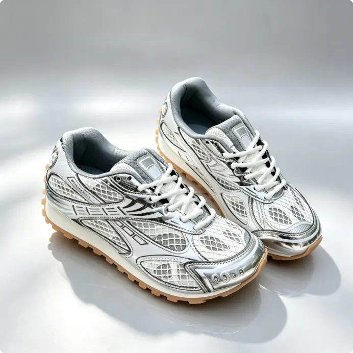 allswifit Unisex Retro Look Mesh Street Sports Shoes - Lightweight Cushioned Synthetic-PU Leather, Breathable Soles, Cork Toe, Secure Lacing Closure, Shoes for Women, Women's Sneakers for Training & Relaxation
