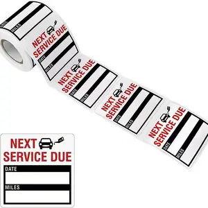 Automotive Windshield Oil Change Reminder Stickers, Waterproof Tear-Resistant Labels, 200-Pack Maintenance Alerts, Sticker For Cars