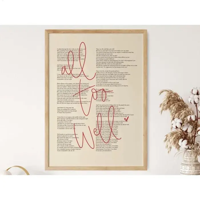 All Too Well Printable Poster NO FRAME