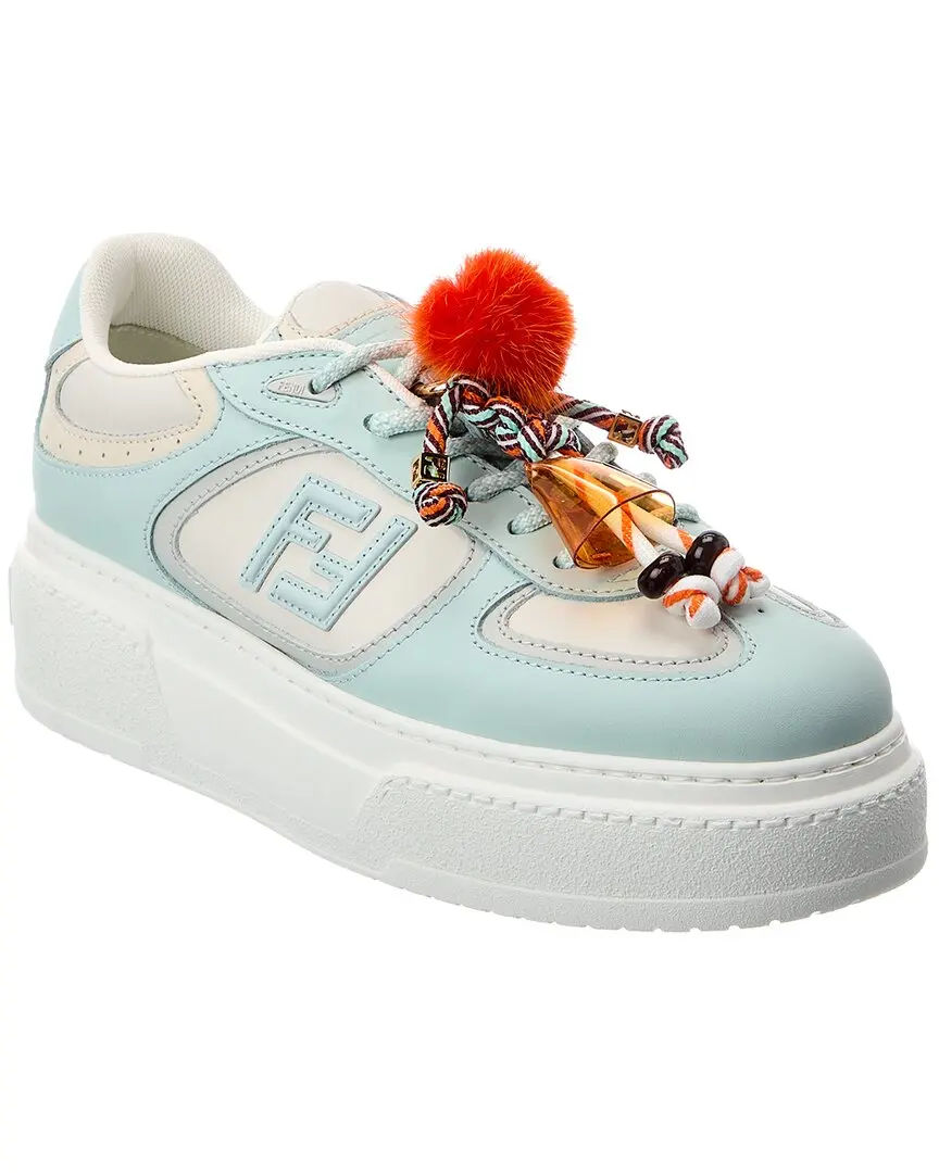 FENDI Match Leather Platform Sneaker