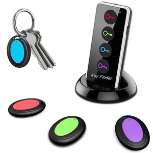 Wireless Key-Finder Locator with 4 Receivers & Flashlight, Key Tracker, Anti-lost Key-Finder, Portable Key Tracker for Keys, Wallets, Passports, Pets