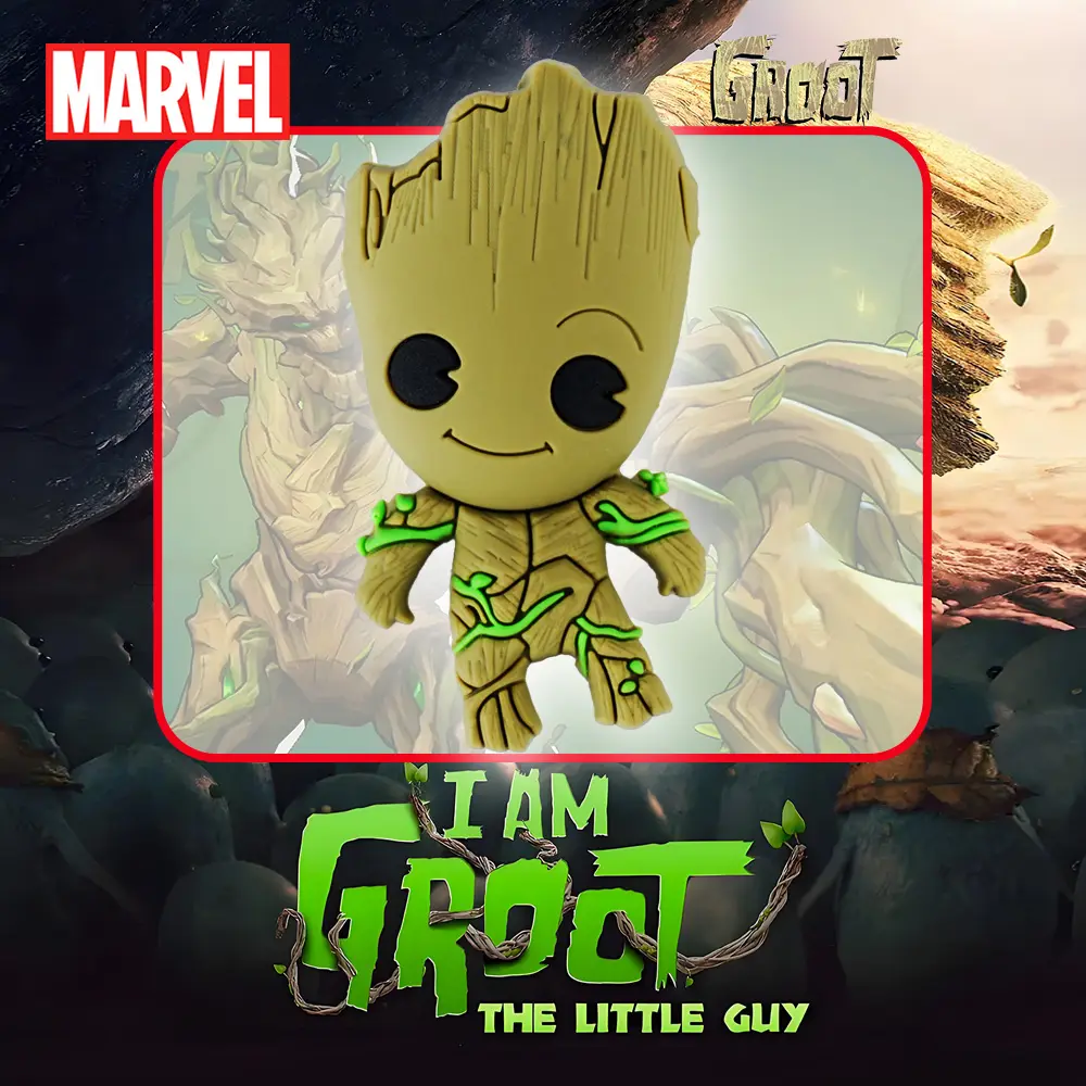 1PC Marvel Officially Licensed Guardians Of The Galaxy Groot Figural Fridge Sticker Decorative Fridge Magnets Cartoon Fridge Magnet Stickers Cute Refrigerator Decorating Magnet For Fridge Refrigerator Home Office Kitchen Decoration Gifts For Friends