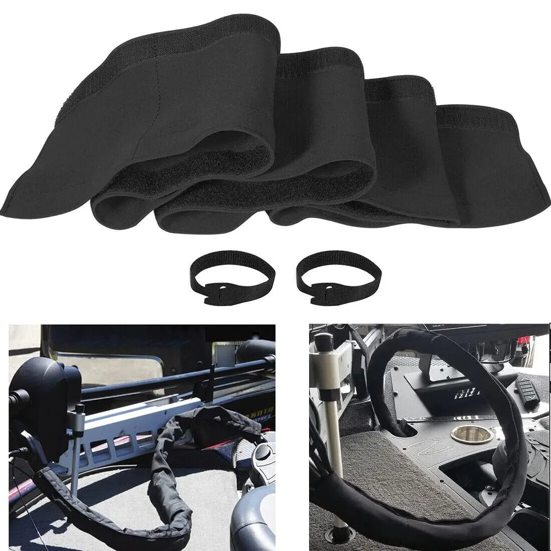60'' Neoprene Troll Wire Cable Cover - Trolling Motor Sleeve, Universal Fit, Waterproof, Elastic Marine Boat Outboard Accessory (US), Trolling Motor Cover