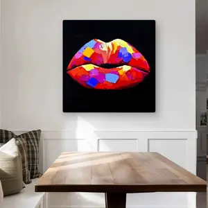 212 MAIN Colorful Lipstick Aluminium Metal Wall Art - 32x32 in, Lightweight Accent Wall Print, Colorful Character Print, Fashion Home Decor Gift for Bedrooms, Accent Wall Prints, Colorful Character Prints