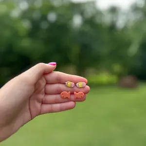 Back to School Clay Earrings Studs
