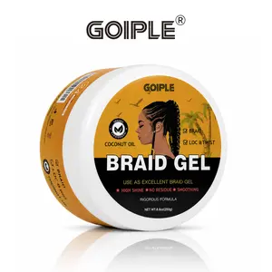 Goiple Strong Hold Braiding Gel 8.8oz, Extra Hold for Braids, Twists & Locs, High Shine & Frizz Control, No Residue, Pineapple Scent