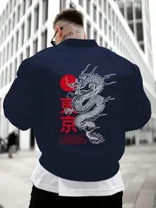 Fall Winter Tokyo Dragon Jacket | Japanese Aesthetic Print – Men’s Bold Streetwear