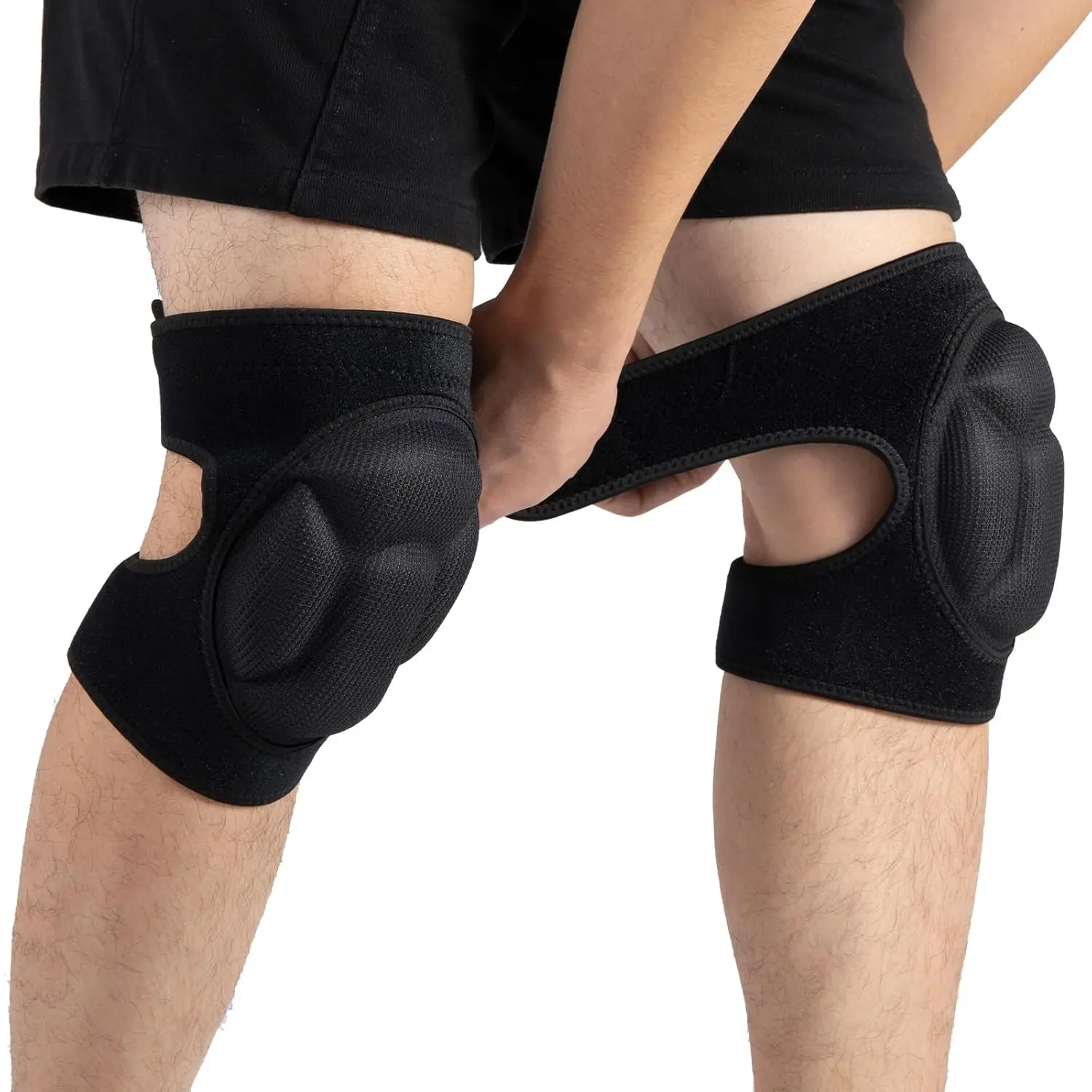 Adjustable EVA Foam Knee Pads for Men & Women, Soft Non-Slip Leg Support Protective Gear for Gardening, Floor Cleaning & House Decoration, Hand Wash, Injury Prevention, Sporty Protective Gear, Thick Kneeling Pad Protective Gear