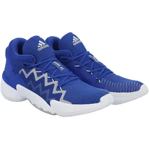 Kansas Jayhawks Team-Issued Blue and White Don 2 Adidas Shoes from the Basketball Program - Size 16