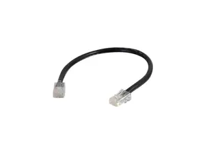 C2G 04107 Cat6 Cable - Non-Booted Unshielded Ethernet Network Patch Cable, Black (2 Feet, 0.60 Meters)