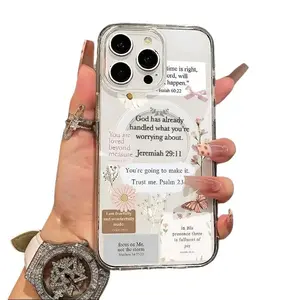 MagSafe Magnetic Cellphone Casing for iPhone 11-17/Pro Max, Bible Verses Collage Aesthetic, Ultra Slim Shockproof TPU Protective Cover, Handheld Smartphone Tech Accessories for Device Protection