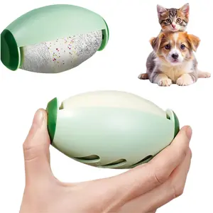 Reusable Pet Hair & Lint Roller for Clothes - Ergonomic Olive Shape, Ergo Grip, Hollow Wheel, Large Sticky Surface, Portable Travel-Size for Home & On-the-Go Removal