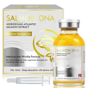 Salmon DNA Serum Norwegian Atlantic Extract Microneedling Ampoule for Wrinkles Scars Skin Repair Face Body Intense Hydration Anti-Aging Treatment
