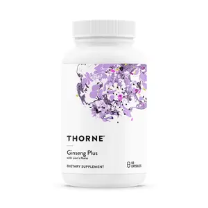 Thorne Ginseng Plus with Lion's Mane - 60 Capsules, Dietary Supplements for Stress Relief Healthcare Fitness