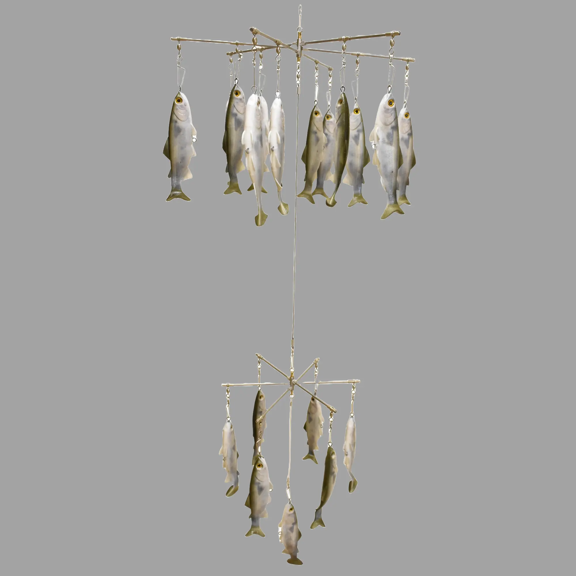 Mullet Double Dredge Fishing Teaser - (19) 8 in. Lifelike Fish