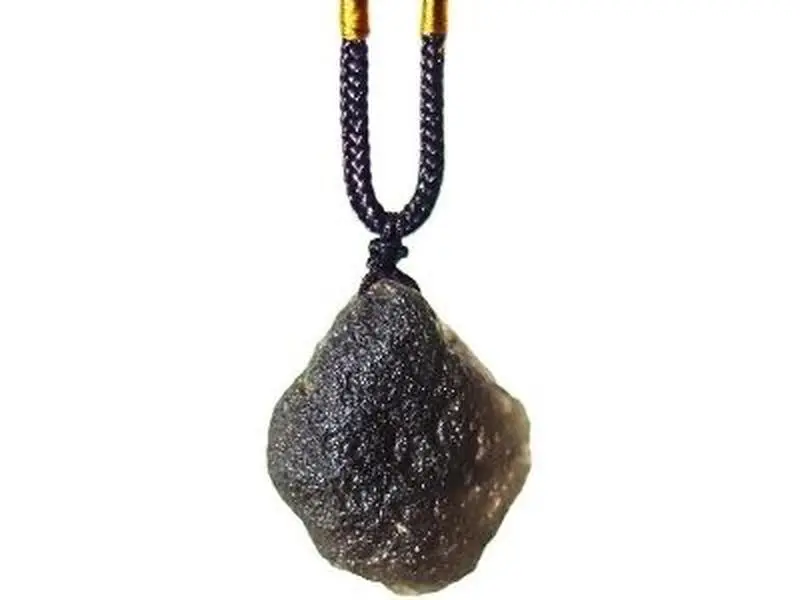 Authentic Raw Cintamani Stone,Arizona Meteorite Necklace,Obsidian Necklace Saffordite Tektite,Brown Meteorite