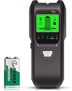 Stud Finder Wall Scanner, 5 in 1 Multifunction Stud Locator with Upgraded  Sensor, HD LCD Display and Audio  for The Center & Edge of Metal, Studs, AC Wire, and Pipe Detection (Dull Blac)