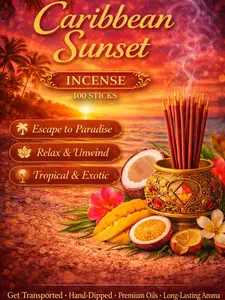 Caribbean Sunset Incense Long-lasting