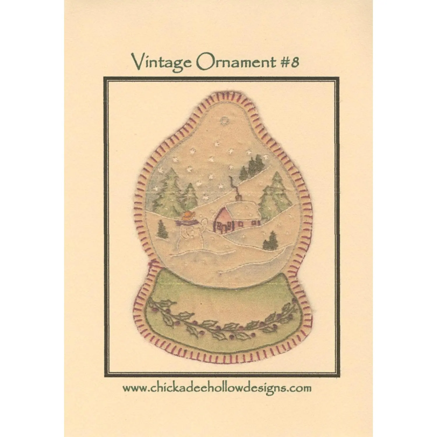 Vintage Christmas Ornament - Snow Globe