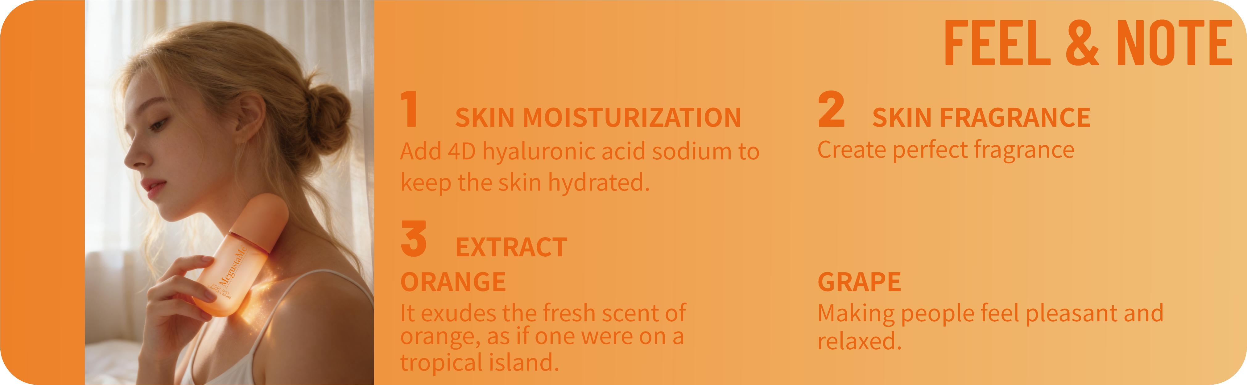 MegustaMe Orange & Grape Signature Fruity Body Mist 100ML - Long Lasting Citrus Fragrance, Paraben Free, Non-Irritating, Lightweight, Safe for Daily Use MegustaMe Orange & Grape Signature Fruity Body Mist 100ML - Long Lasting Citrus Fragrance, Paraben Free, Non-Irritating, Lightweight, Safe for Daily Use