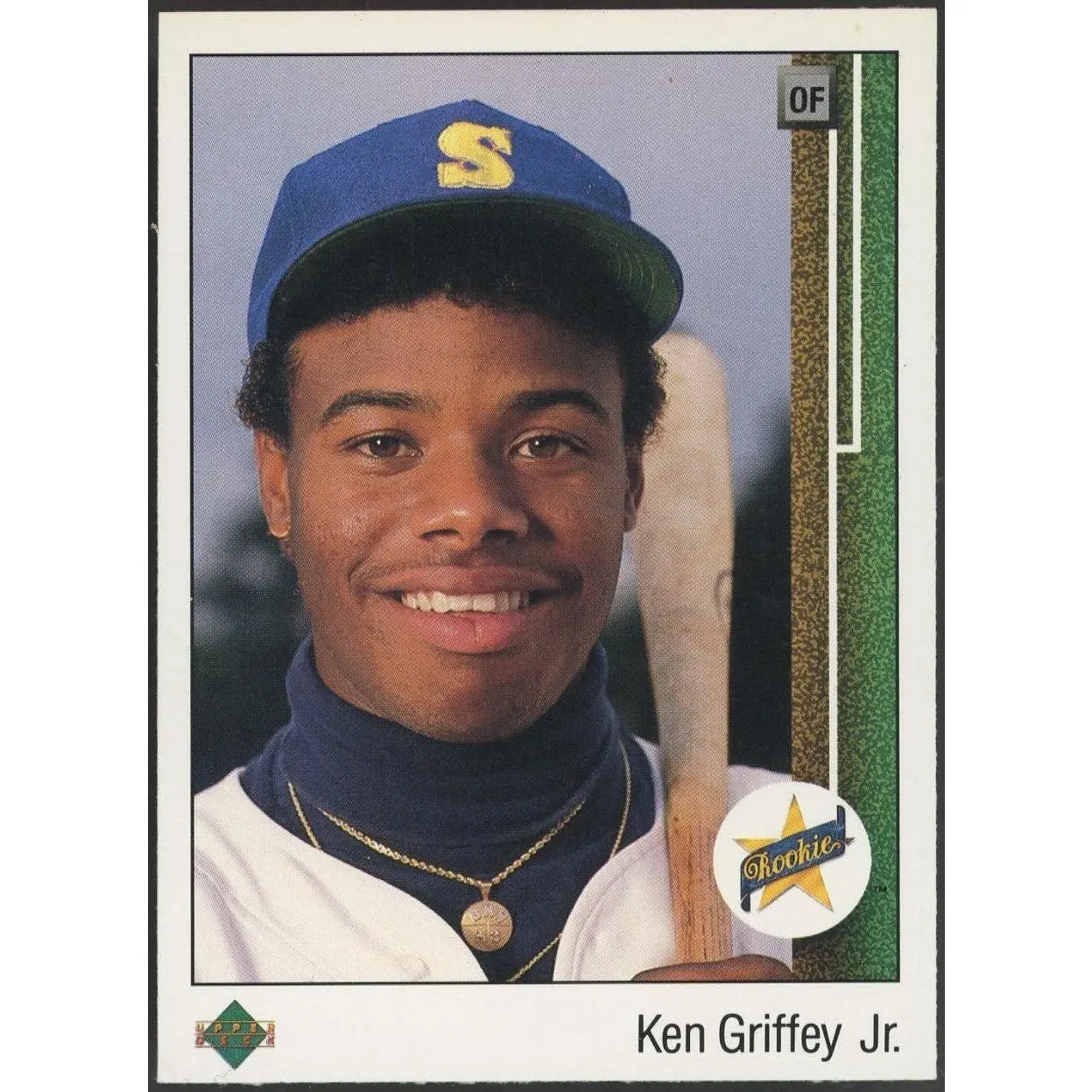 1989 Upper Deck baseball Ken Griffey, Jr. rookie card #1, MARINERS / REDS (HOF)
