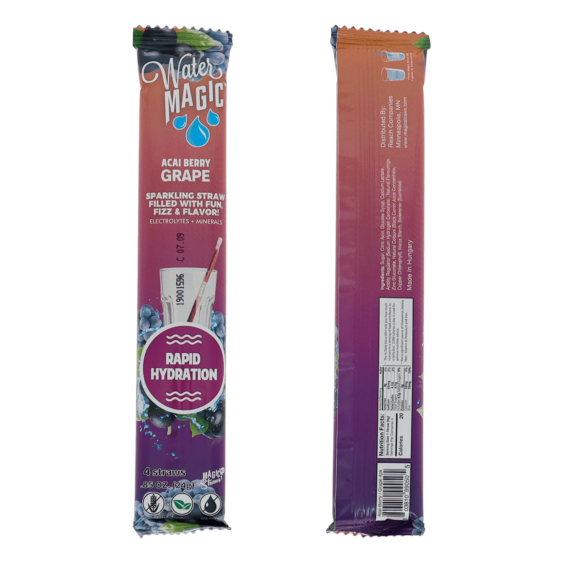 Milk Magic Water Magic Straws - Acai Berry Grape