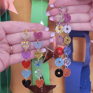 12 Eras, 12 Colors Dangle Earrings