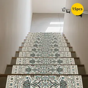Non-Slip Stair Carpet, Step Protection Carpet, Decorative Bordered Stair Mat, Stair Runner for Home Decoration & Bedroom Accessories - Suitable for Indoor, Outdoor Stairs & Multiple Scenarios