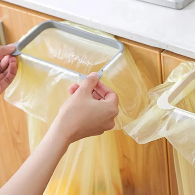 Foldable Kitchen Trash Can Trash Bin Collapsible Design Hanging Trash Garbage Bag Waste Bin For Kitchen Storage Holders Trash Racks Home Trash Can Household Waste Bin