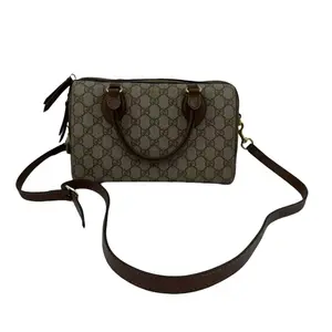 Pre-owned GUCCI h3 presbyopia brown cowhide boston portable crossbody 45472