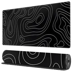 BHJLAXR Topographic Pattern Mouse Pad, Rectangle Gaming Mouse Pad, Office Desk Keyboard Mat for Home Office Desk