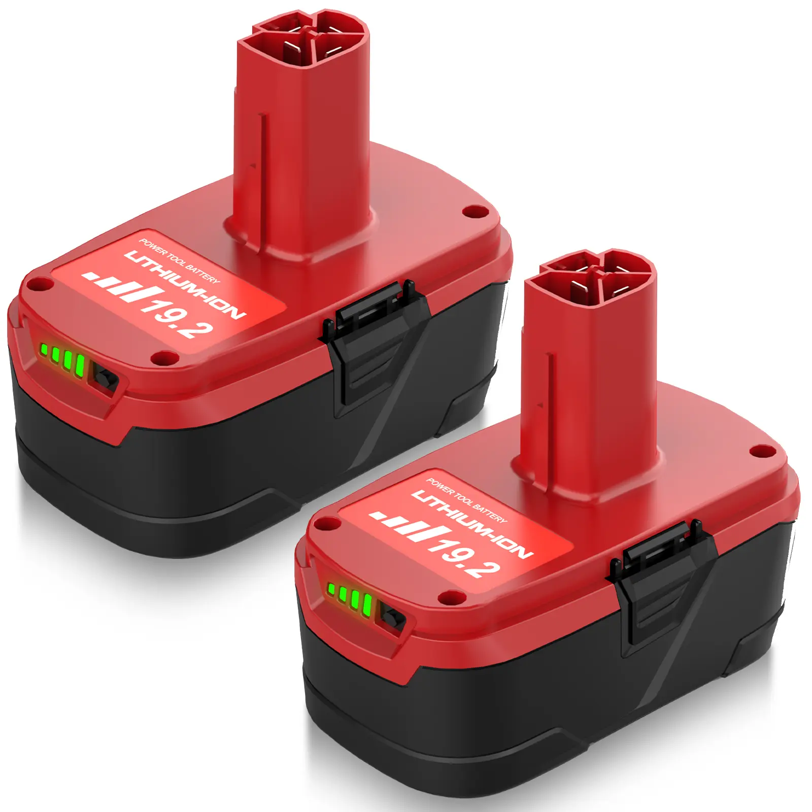 Craftsman 19.2V C3 Lithium-Ion Rechargeable Batteries, 2-Pack 8000mAh High Capacity Cordless Tool Accessories for Drills/Saws, Compatible with DieHard 315.115410, 315.11485, 1323903, 11375, 11376