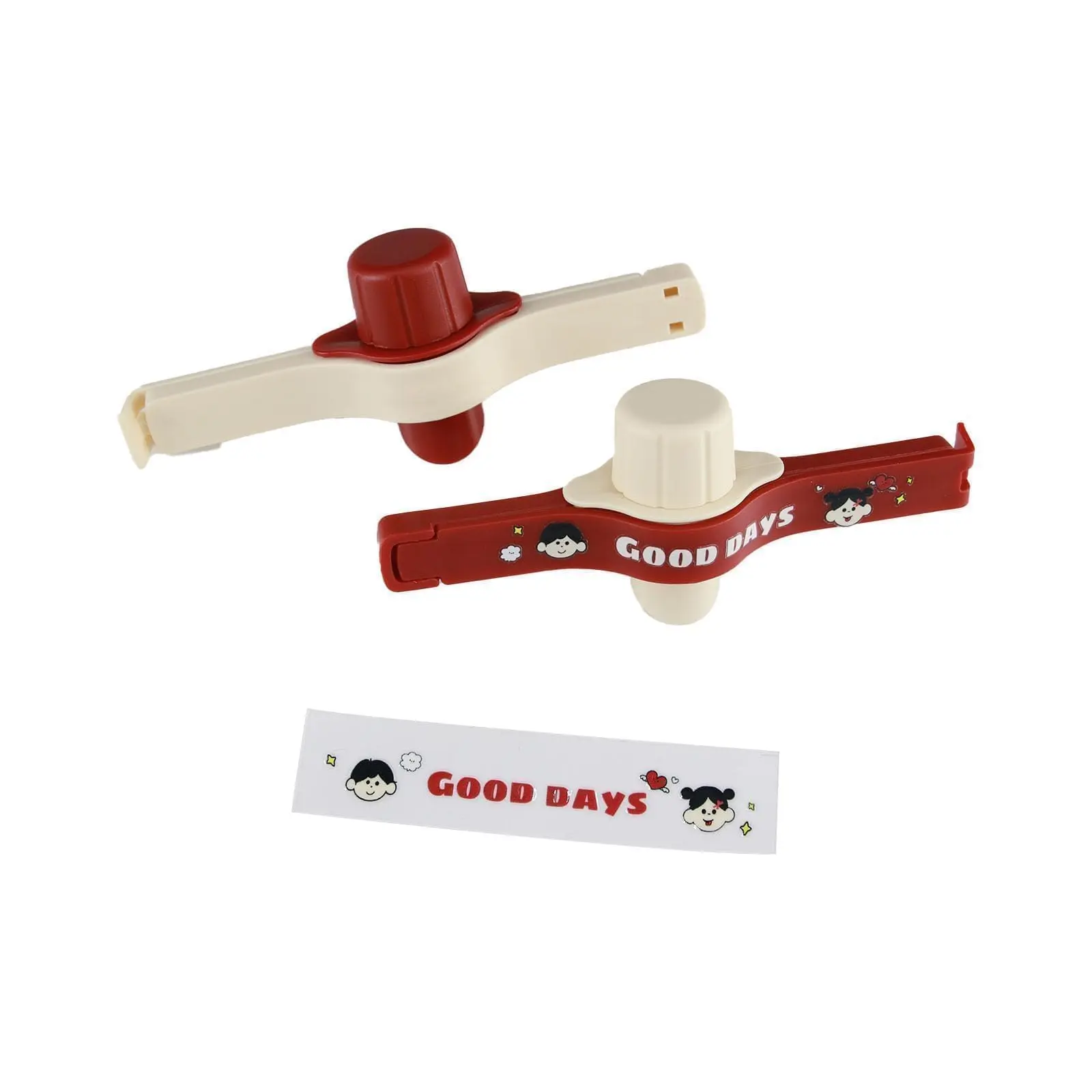 2PCS Bag Clips for Food Storage Snack Sealing Clamps for Kitchen Organization Reusable Airtight Seal for Coffee Cereals Potato Chips Powders Cute Funny Design
