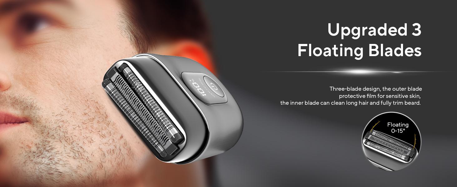 Akunbem Mini Electric Razor for Men , Waterproof & Comfortable One-Button Long Lasting for Travel & Daily Use, 2025 New Beard Shaver