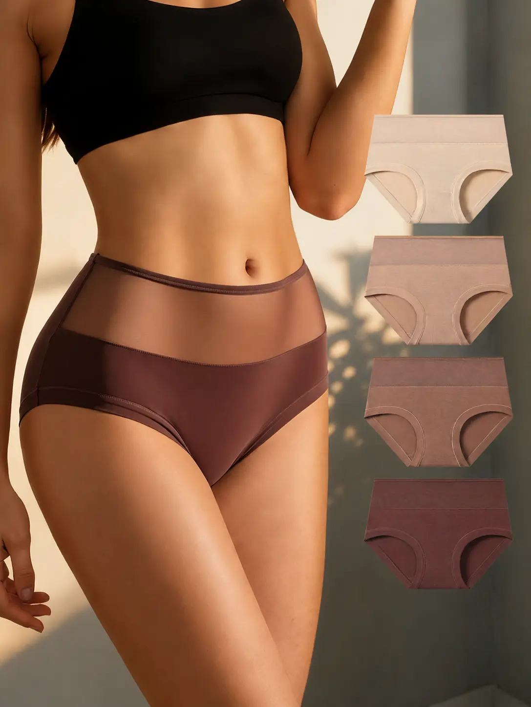 HOTOCM High Waist Cotton Women Panties Leak Proof Menstrual Pants Widen Period Underwear Physiological Plus Size 4XL Soft Female Briefs