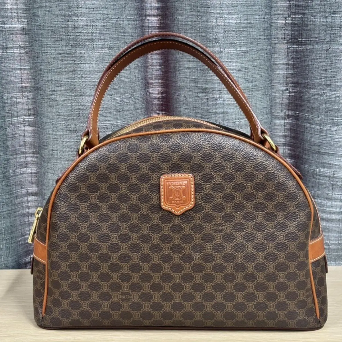 Pre-owned Celine As Shown Shoulder Bags Vintage Macadam Half Dome Handbag 20372