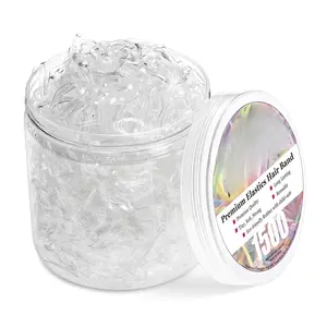 Clear Elastic Hair Rubber Bands, 1500 count Mini Small Clear Ponytail Elastics Holders for Blond  Girls Hair No Crease  No Hurt 1 Inch TPU