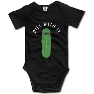 Dill with It Pickles Infant Bodysuit - Boutique Onesie for Boys & Girls, Funny Pickle-Themed Baby Clothes