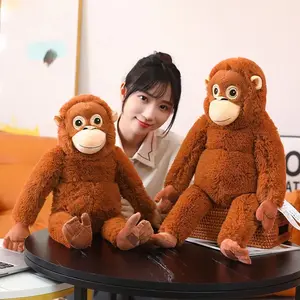Cute Hugging Monkey Plush Toy Soft Stuffed Animal Pillow for Kids Gift