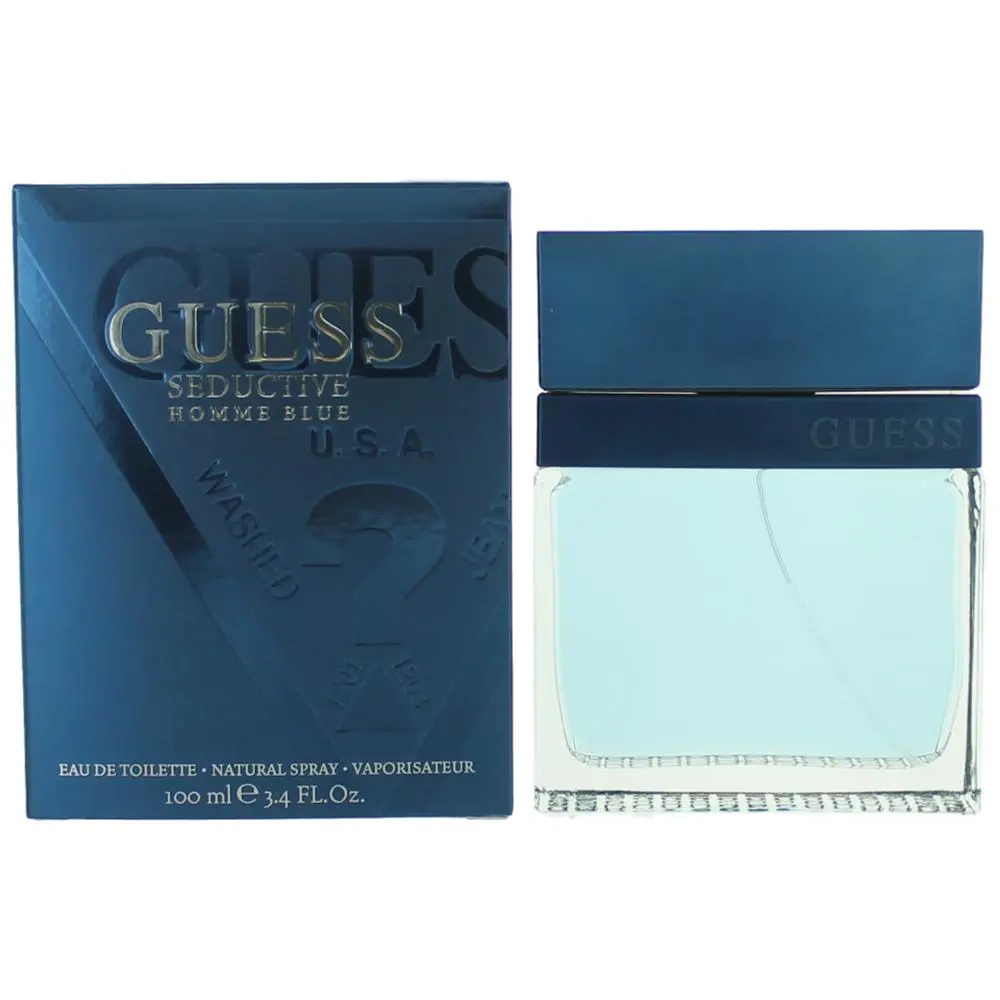Guess Seductive Homme Blue Eau de Toilette Spray for Men, 3.4oz, Fresh, Long Lasting