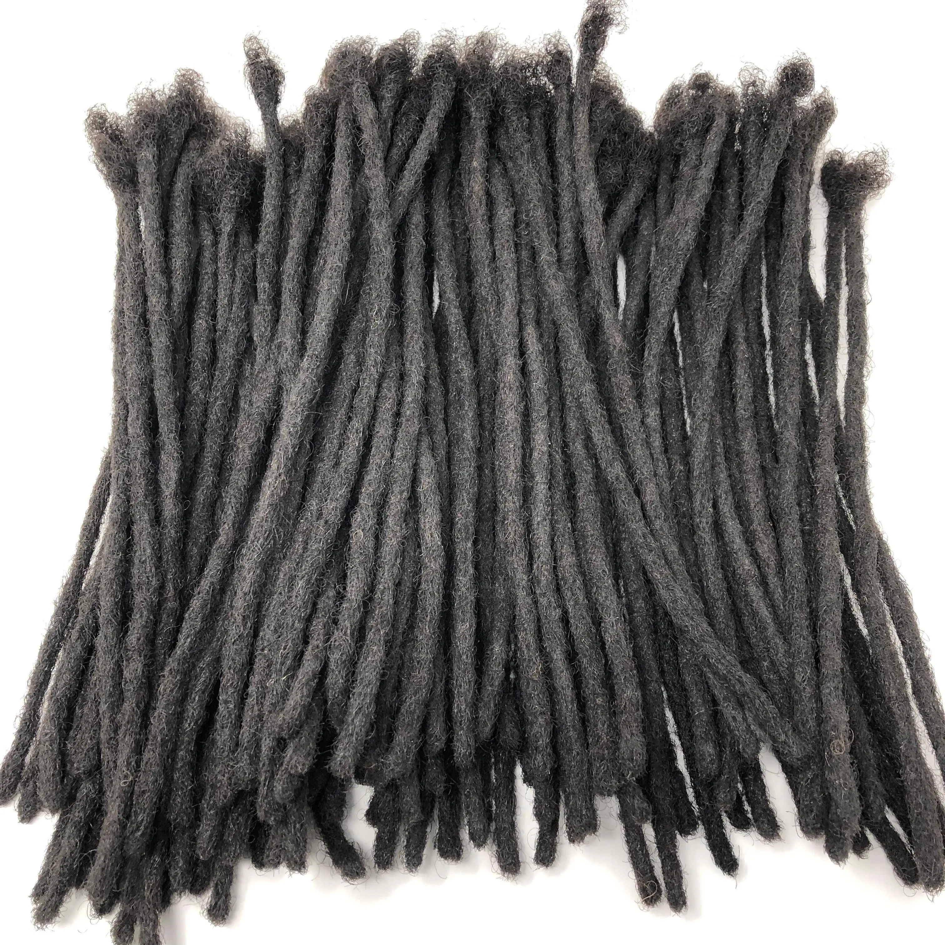 25 LOCS of 100% Human Hair Dreadlocks Extensions Handmade Medium 1/4" Width Pencil Sized Various Lengths - Afro Curly Braided