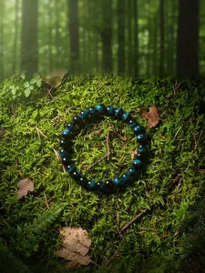 2pc Gradient Hawk Eye Stone Bracelet, Unique Cat's Eye Shine, Elegant Daily Wear, Casual Beaded Design, All Seasons Accessory