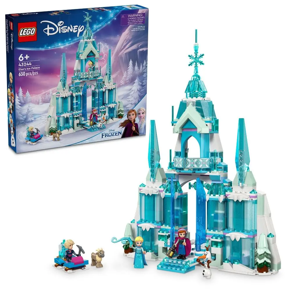 LEGO Disney Frozen Elsa's Ice Palace Buildable Princess Castle Toy Set 43244