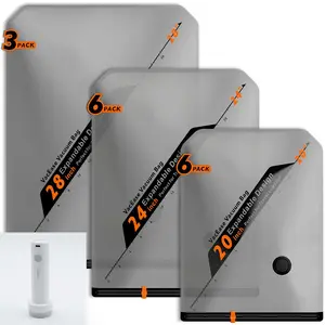 [Summer Vibes】 VACBIRD New X8 Vacuum Packing PumpStorage Bags, Summer Vibes Rechargeable Wireless PumpTravel Storage Bags Set - 15 Pack Portable Space SaverBags for Travel & Home Vacuum Compression Packing Sealfor Clothes, Blankets, Seasonal Storage