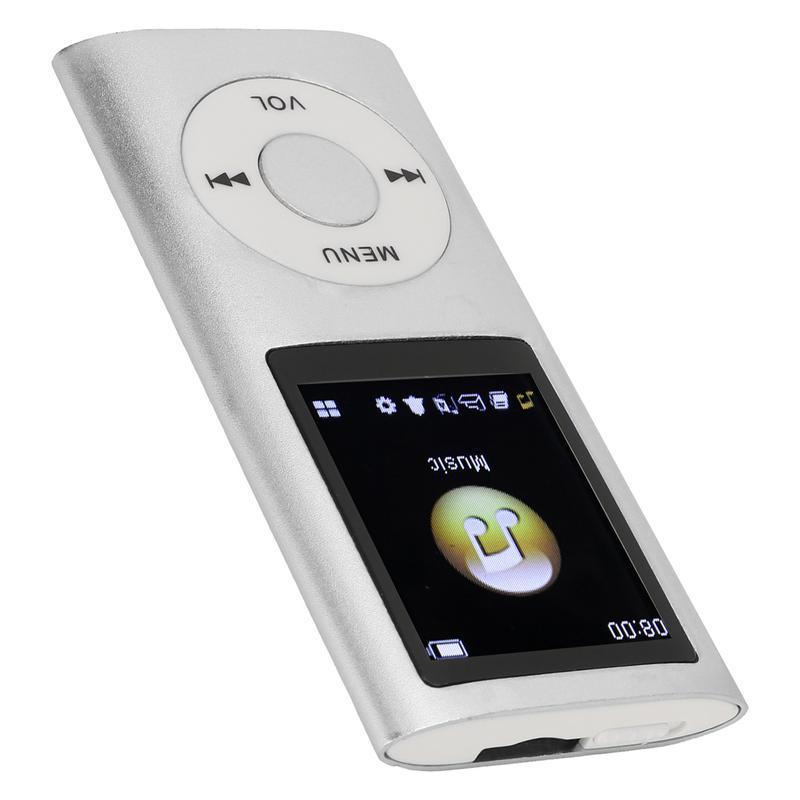 MP3 Player,MP3 Music Player Stylish Multifunctional Lossless Sound Slim 1.8 Inch LCD Screen Portable MP3 Music Player (Sliver or pink)