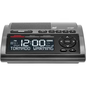 - WR400 Weather Radio Deluxe - NOAA  Alert Scanner -  Use with  Backup - Local County Programming Over 80  Voice Flashing  -  Clock AM/FM Radio