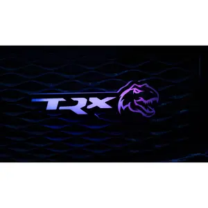 Habibis Carbon RGB Flow Series TRX Dinosaur LED Badge - Custom Sticker, Full RGB Chasing Modes, App-Controlled, Weather-Resistant, OEM-Fit, Plug-and-Play Universal Car Sticker, Vinyl Waterproof Decals, Truck Accessories, Car Exterior Accessory