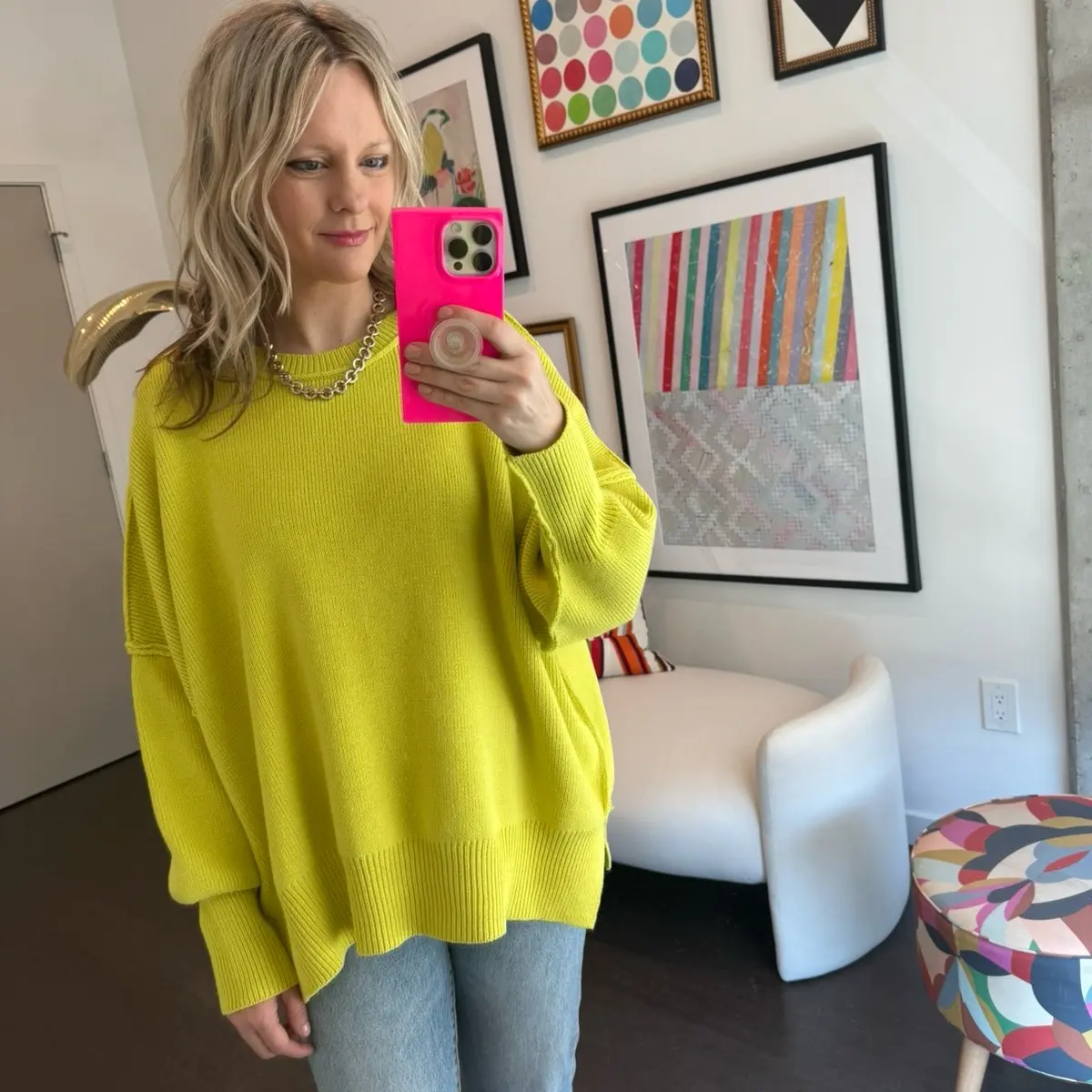 Cozy Spring Chartreuse Sweater Cozy Spring Chartreuse Sweater